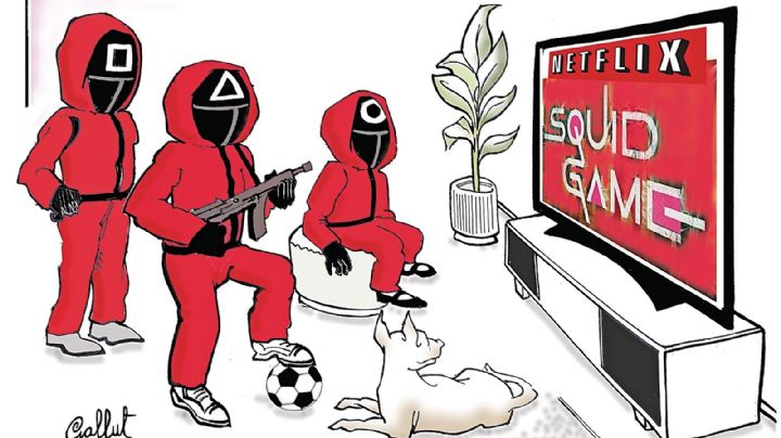 El "Calamar…" de Netflix, en casas y calles…