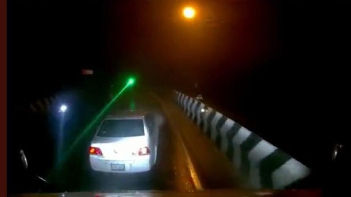 Usan láser para asaltar automovilistas en la Puebla-Orizaba