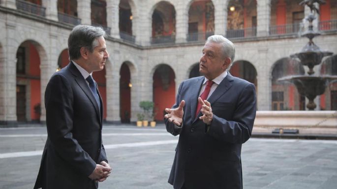 Blinken se reúne con López Obrador en Palacio Nacional