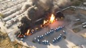 Incendio destruye 16 pipas en gasera de San Nicolás de los Garza, NL (Video)