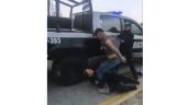 Sujeto ebrio da puñetazos en el rostro a mujer policía para evitar arresto en Cholula (Video)