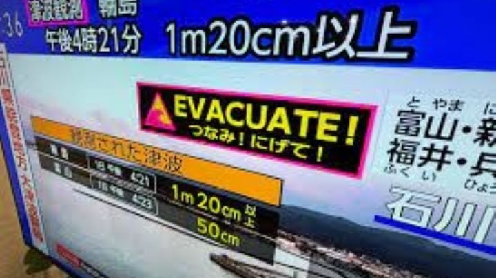 Japón activa alerta por tsunami tras una serie de sismos muy potentes en la costa noroeste