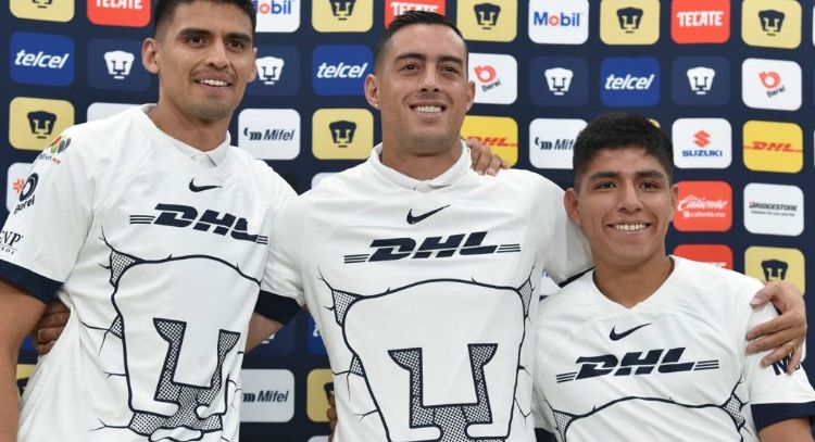 Funes Mori, Martínez y Quispe son presentados como refuerzos de los Pumas