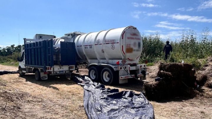 Detienen a dos huachicoleros cuando extraían combustible de un ducto de Pemex