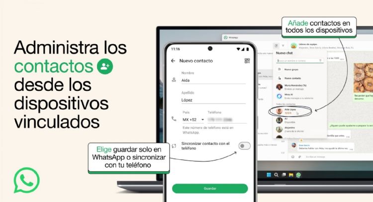 WhatsApp permitirá añadir y gestionar los contactos dentro de la 'app'