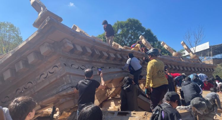 52° FIC: Construcción y destrucción de instalación monumental del Teatro Juárez