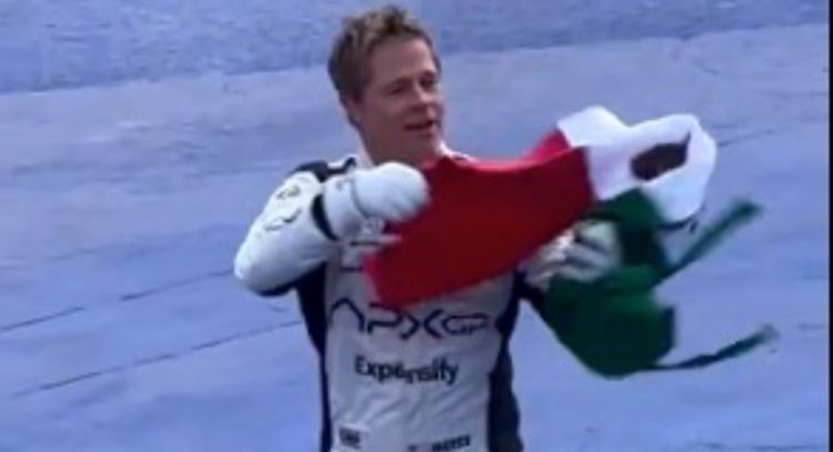 Brad Pitt causa sensación en el Gran Premio de México (Video)