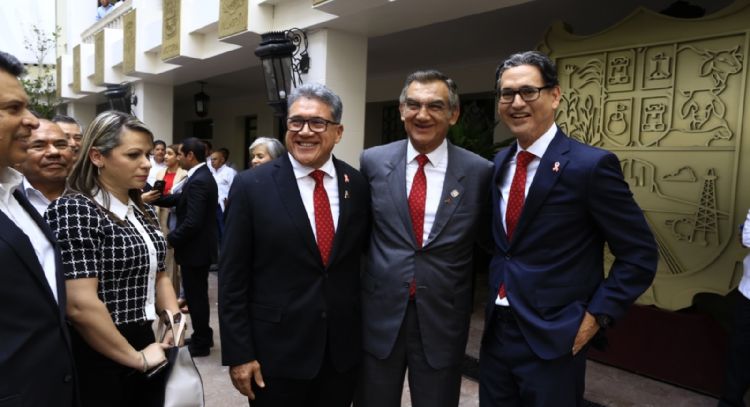 Inaugura Américo rehabilitación de Palacio de Gobierno de Tamaulipas y devela escudos de los 43 municipios