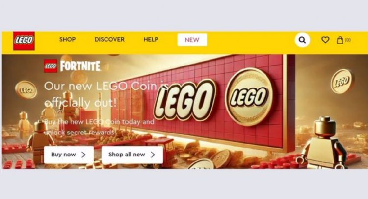 Un hackeo a la web LEGO.com mostró brevemente el anuncio de una criptoestafa
