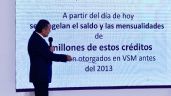 Infonavit congelará 2 millones de créditos