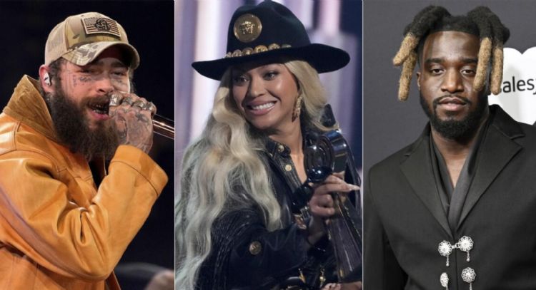 Beyoncé, Shaboozey y Post Malone lideran el country en 2024 ¿cómo reaccionarán los Grammy?
