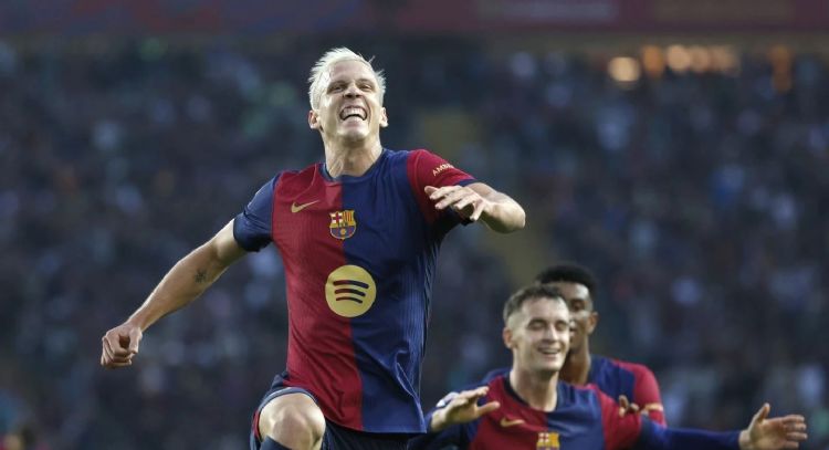 Dani Olmo lidera la victoria del Barcelona por 3-1 ante el Espanyol