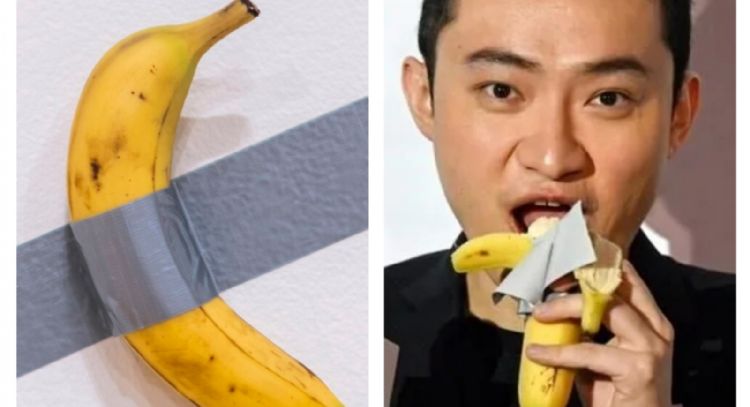Empresario se come la banana que compró con cinta adhesiva por 6.2 millones de dólares