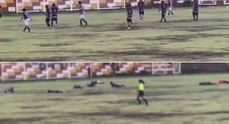 Rayo mata a futbolista en Perú en pleno partido y deja al menos cuatro heridos (Video)