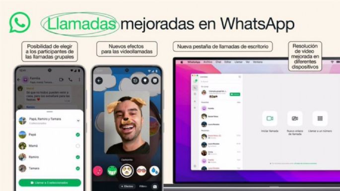 WhatsApp mejora la calidad y permite elegir a los participantes de las videollamadas grupales