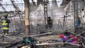 Incendio consume 200 puestos en bazar navideño de Teoloyucan, Estado de México