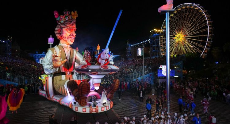 Carnaval de la Riviera Francesa celebra las olimpiadas y figuras de cultura popular
