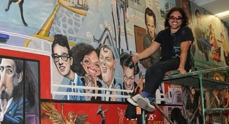 “Cine de Oro nacional”, mural por Manjarrez en Metro San Lázaro