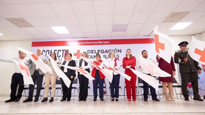 Pone en marcha María de Villarreal la Colecta Anual de la Cruz Roja Mexicana 2024 en Tamaulipas