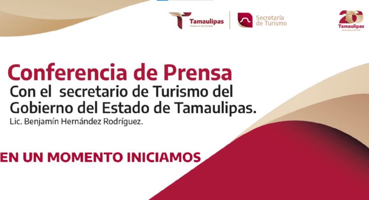 Conferencia de Prensa con el secretario de Turismo del Gobierno del Estado de Tamaulipas.