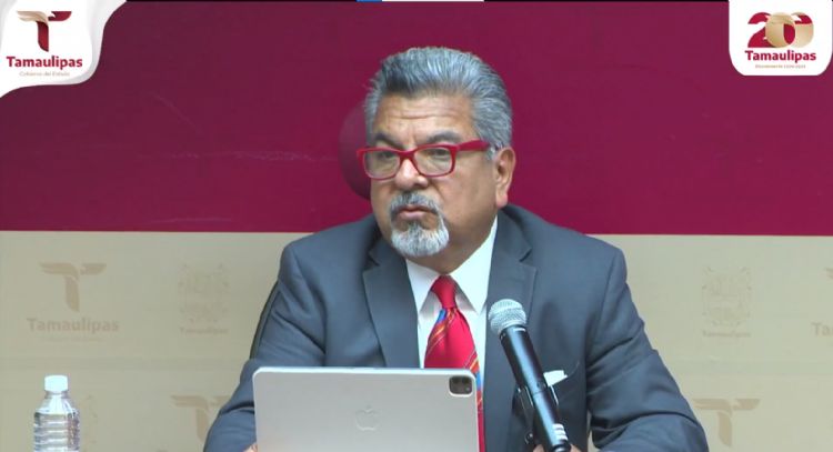 Conferencia de Prensa con el vocero del Seguridad Pública del Gobierno del Estado de Tamaulipas, Dr. Jorge Cuéllar Montoya.