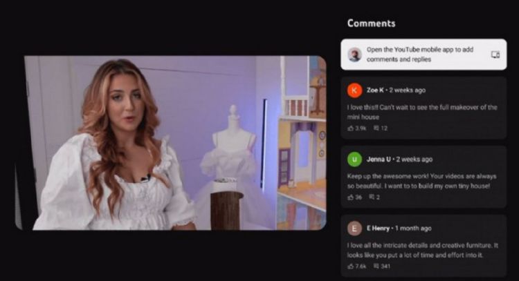 YouTube rediseña la app para TV para destacar los comentarios sin ocultar el video