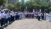 Protestan casi 300 empleados contra eliminación de fideicomisos y ataques al Poder Judicial