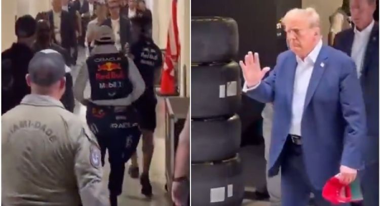 Se viraliza video de Checo Pérez donde ignora a Trump y burla su seguridad