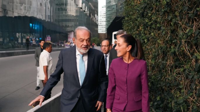 Claudia Sheinbaum revela de qué habló con Carlos Slim