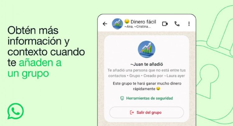 WhatsApp ahora da más contexto sobre las temáticas y miembros que conforman los chats grupales