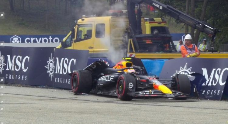 “Checo” Pérez estrella su auto en la clasificatoria del Gran Premio de Hungría (Videos)