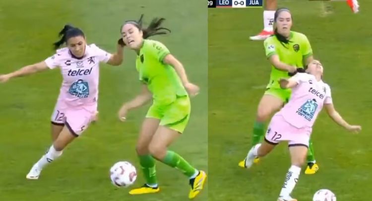 Expulsan a jugadora de Juárez femenil por jalar el cabello a su rival (Video)