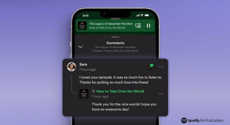 Spotify añade una función para publicar comentarios en los pódcast