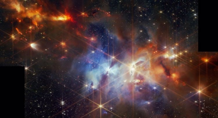 Webb capta por primera vez nuevas estrellas con erupciones alineadas