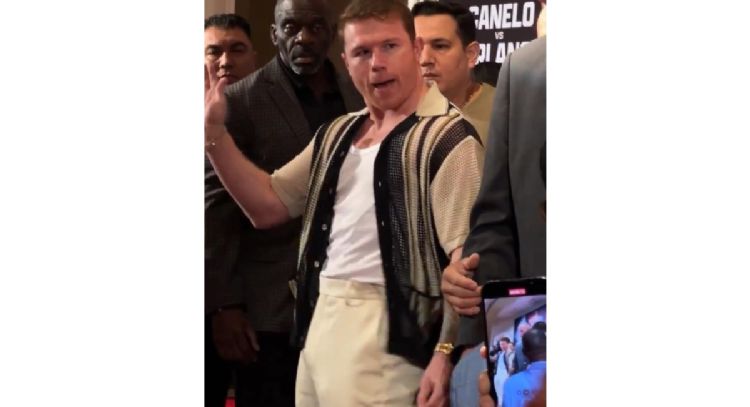 “Este wei ya valió": Canelo Álvarez explota ante Berlanga en plena conferencia (Video)