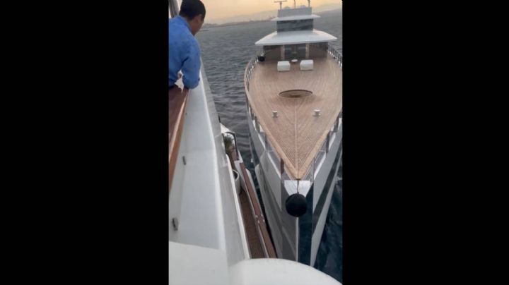 Yate de Steve Jobs choca con el de Salinas Pliego en Italia; así reaccionó el dueño de Elektra (Video)
