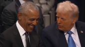 Trump y Obama se muestran risueños en el funeral de Jimmy Carter (Videos)