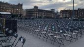 Así se prepara el Zócalo para los 100 primeros días de gobierno de Sheinbaum (Video)