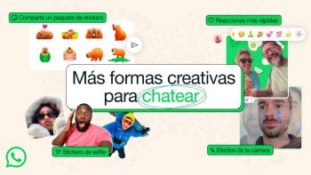 WhatsApp añade reacciones a mensajes con doble toque, stickers de selfis, fondos y efectos a fotos