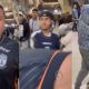 Fan de Rayados golpea a aficionado de Pachuca en plena entrevista (Video)