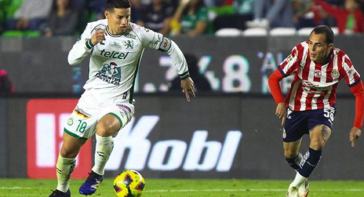El León de James Rodríguez vence a Chivas y se mantiene en la parte alta del torneo Clausura