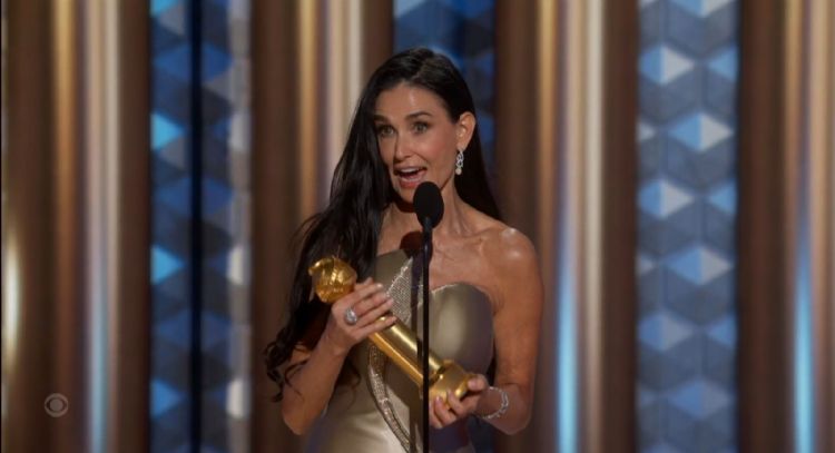 Demi Moore y Sebastian Stan ganaron en los Globos de Oro