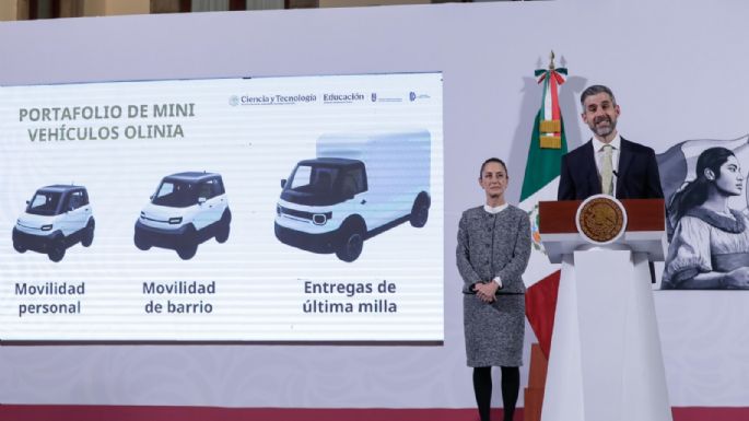 Sheinbaum presentó el proyecto Olinia, armadora de vehículos eléctricos a bajo costo