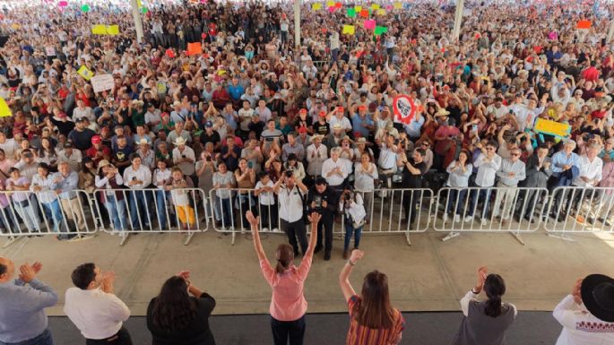 Acarreo masivo y movilización oficial marcan cierre de la gira nacional de Sheinbaum en Morelos