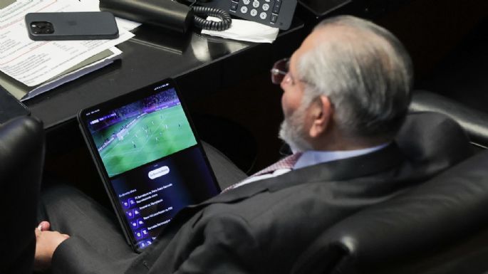 Adán Augusto López ve el futbol mientras comparece el secretario de Hacienda (Video)