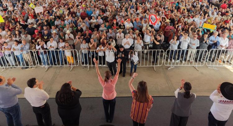 Acarreo masivo y movilización oficial marcan cierre de la gira nacional de Sheinbaum en Morelos