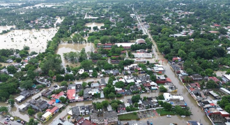 Suman 48 municipios afectados en Veracruz por lluvias, inundaciones y desbordamiento de ríos