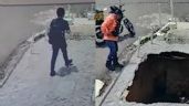 Foto ilustrativa de la nota titulada: Se abre mega socavón a plena luz del día y “traga” a un estudiante (VIDEO)