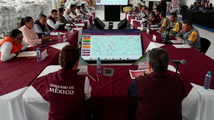 Sheinbaum supervisa trabajos de apoyo en zonas devastadas por las lluvias en Hidalgo