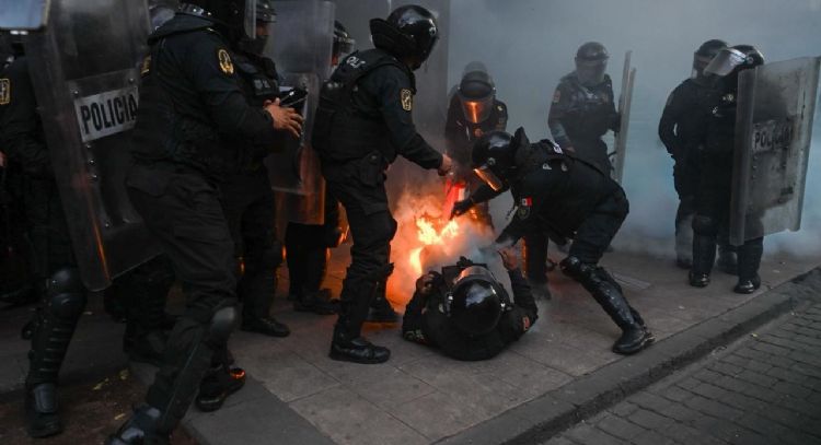 Enfrentamientos y agresiones: las fotografías de la marcha del 2 de octubre